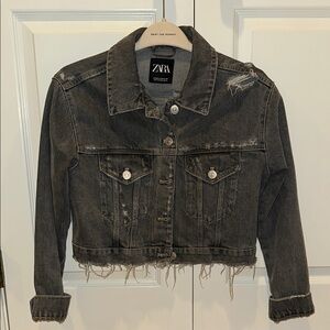 Zara Gray Denim Jacket